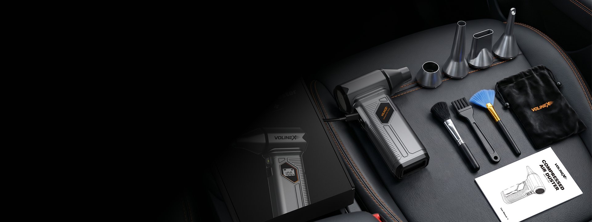 VOLINEX air duster for cleaning anytime anywhere